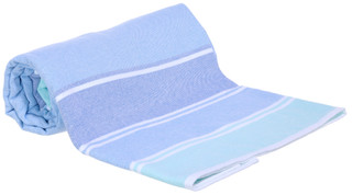 Thumbnail 3: Coastal Home Coastal Home 38x64 Fouta Stripe Beach Towel 