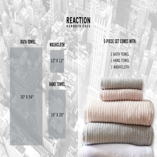Thumbnail 6: Kenneth Cole Reaction Kenneth Cole Reaction 3 Pc. Brooks Towel Set 