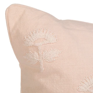 Thumbnail 3: PD HOME PD Home 20x20 Blush Embroidered Floral Decorative Pillow 