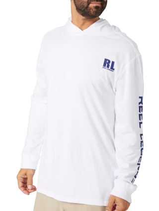Thumbnail 1: REEL LEGENDS Reel Legends Mens Seabreeze Cotton Hooded Shirt 