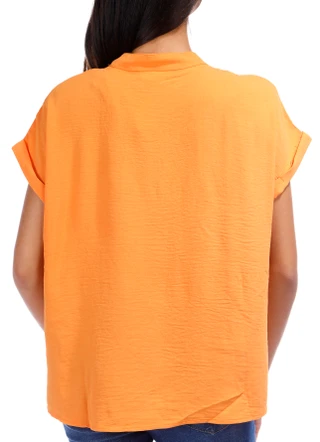 Thumbnail 6: Jolie & Joy Jolie & Joy Juniors Solid Split Neck Short Sleeve Top 