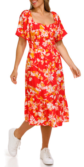 Thumbnail 1: Luxology Luxology Womens Short Sleeve Floral Dress 