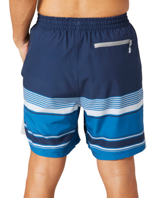 Thumbnail 4: Reel Life Reel Life Mens Blue Tidal Stripe 6 in. Swim Trunks 