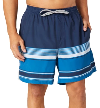 Thumbnail 1: Reel Life Reel Life Mens Blue Tidal Stripe 6 in. Swim Trunks 