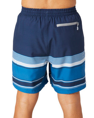 Thumbnail 3: Reel Life Reel Life Mens Blue Tidal Stripe 6 in. Swim Trunks 
