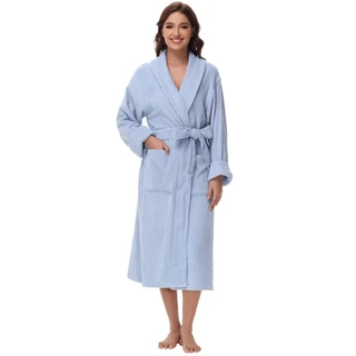 Thumbnail 1: Ink + Ivy INK + IVY Womens Solid Cotton Terry Robe 