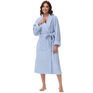 Thumbnail 2: Ink + Ivy INK + IVY Womens Solid Cotton Terry Robe 