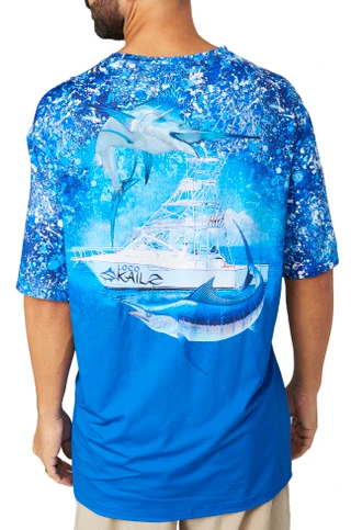 Thumbnail 2: Loco Skailz Loco Skailz Mens Performance Fishing Print T-Shirt 
