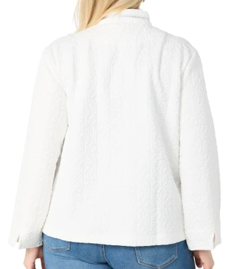 Thumbnail 3: Onque Casual Onque Plus Long Sleeve Solid Open Textured Jacket 