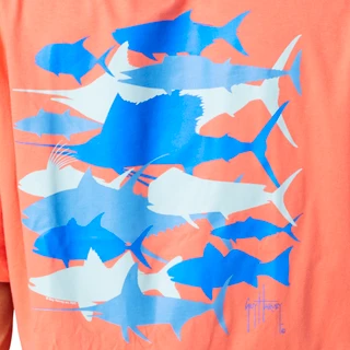Thumbnail 6: Guy Harvey Guy Harvey Mens Palm Silos Graphic Short Sleeve T-Shirt 