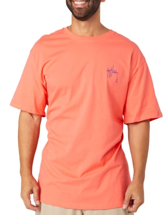 Thumbnail 2: Guy Harvey Guy Harvey Mens Palm Silos Graphic Short Sleeve T-Shirt 
