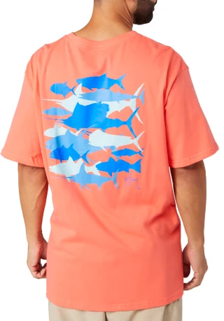 Thumbnail 4: Guy Harvey Guy Harvey Mens Palm Silos Graphic Short Sleeve T-Shirt 