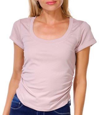 Thumbnail 8: Pink Rose Pink Rose Juniors Solid Ribbed Tee 