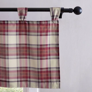 Thumbnail 12: Eddie Bauer Eddie Bauer Edgewood Plaid Tab Top Valance 20x15 
