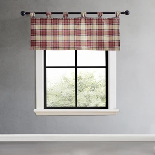 Thumbnail 2: Eddie Bauer Eddie Bauer Edgewood Plaid Tab Top Valance 20x15 