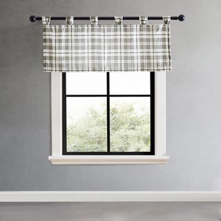 Thumbnail 2: Eddie Bauer Eddie Bauer Fall Creek Plaid Tab Top Valance 50x20 