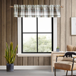 Thumbnail 2: Eddie Bauer Eddie Bauer Alder Plaid Pole Top Valance 86x15 