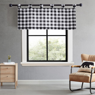 Thumbnail 2: Eddie Bauer Eddie Bauer Mountain Plaid Tab Top Valance 50x20 