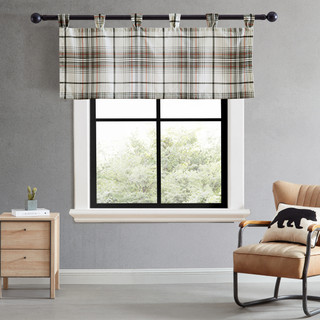 Thumbnail 4: Eddie Bauer Eddie Bauer Alder Plaid Tab Top Valance 86x15 