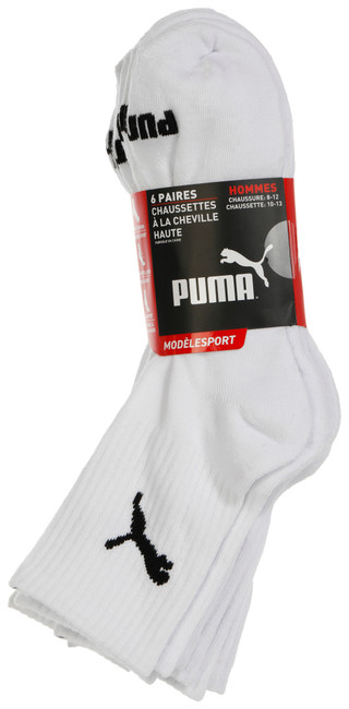 Thumbnail 4: Puma Puma Mens 6-Pr. 1/2 Terry High Quarter Crew Sportstyle Socks 