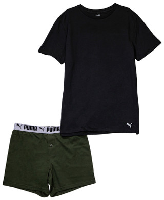 Thumbnail 1: Puma Puma Mens 2 Pc Knit Boxer & Tee Lounge Set 