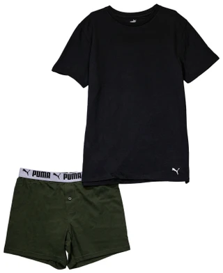 Thumbnail 1: Puma Puma Mens 2 Pc Knit Boxer & Tee Lounge Set 