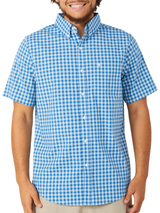 Thumbnail 2: CHAPS Chaps Mens Short Sleeve Gingham Button Down Shirt 