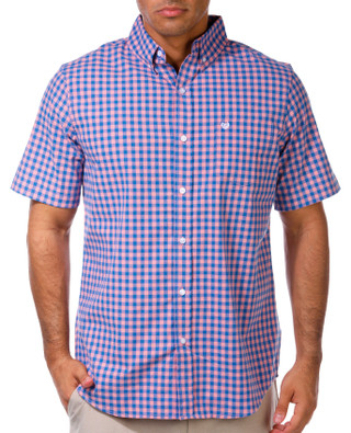 Thumbnail 1: CHAPS Chaps Mens Short Sleeve Gingham Button Down Shirt 