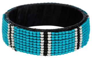 Thumbnail 1: INK + ALLOY Ink + Alloy Stacy Striped Beaded Bangle Bracelet 