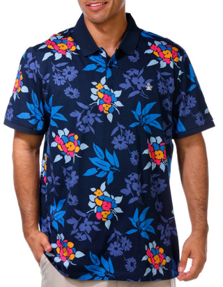Thumbnail 1: PENGUIN Penguin Big Men's Knit Bird Print Polo 