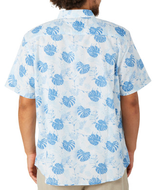 Thumbnail 2: FLAG AND ANTHEM Mens Short Sleeve Leaf Print Button Down Shirt 