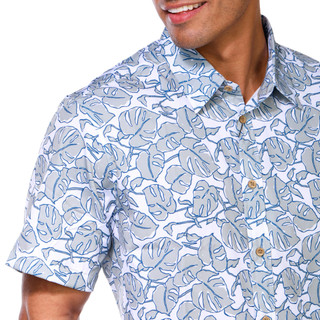 Thumbnail 2: Report Collection Report Collection Men's Short Sleeve Woven Sport Shirt 