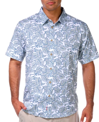 Thumbnail 2: Report Collection Report Collection Men's Short Sleeve Woven Sport Shirt 