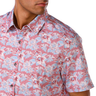 Thumbnail 4: FLAG AND ANTHEM Men's Print Buttoned Short Sleeve Shirt 