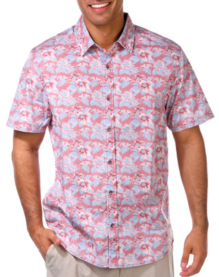 Thumbnail 1: FLAG AND ANTHEM Men's Print Buttoned Short Sleeve Shirt 