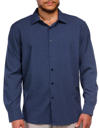 Thumbnail 2: Ben Sherman Ben Sherman Mens Long Sleeve Geo Print Buttoned Shirt 