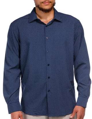 Thumbnail 1: Ben Sherman Ben Sherman Mens Long Sleeve Geo Print Buttoned Shirt 