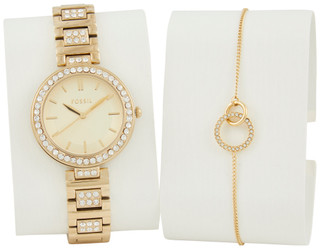 Thumbnail 1: FOSSIL Fossil Womens 2 Pc Round Watch & Bracelet Set 