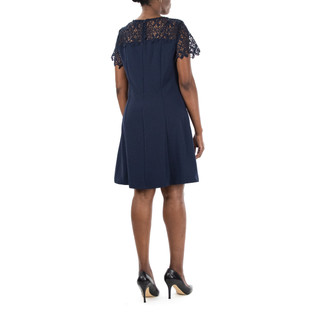 Thumbnail 3: Nina Leonard Nina Leonard Womens Cap Sleeve Lace Sleeve Dress 