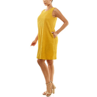 Thumbnail 2: Nina Leonard Nina Leonard Womens Sleeveless Textured Pocket Dress 
