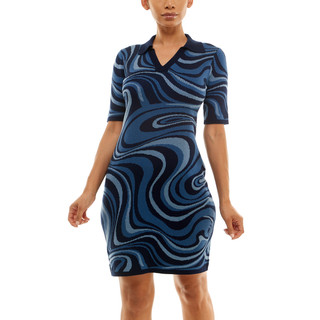 Thumbnail 2: Nina Leonard Nina Leonard Womens Elbow Sleeve Sweater Dress 