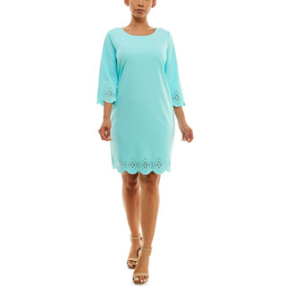 Thumbnail 2: Nina Leonard Nina Leonard Womens Scalloped Hem Dress 