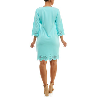 Thumbnail 6: Nina Leonard Nina Leonard Womens Scalloped Hem Dress 