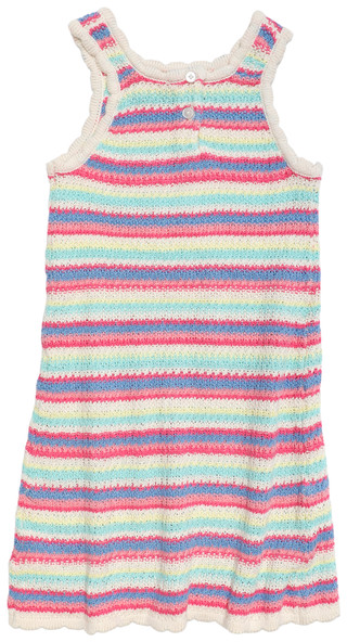 Thumbnail 3: Jessica Simpson Jessica Simpson Girls Crochet Dress with Rainbow Stripes 