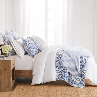 Thumbnail 2: Levtex Home Levtex Home Clara Blue Reversible Quilt & Sham Set 