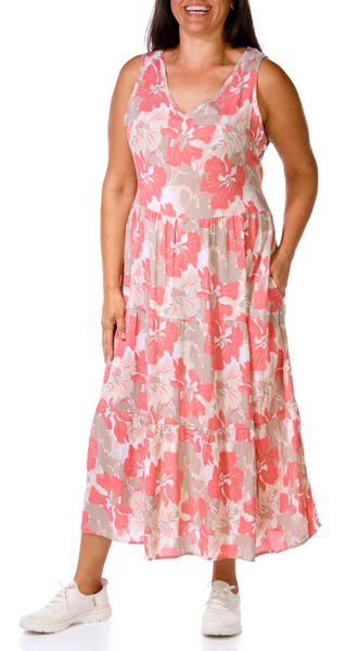 Thumbnail 1: WATER LILY Water Lily Plus Sleeveless Floral Maxi Dress 