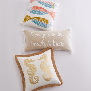 Thumbnail 4: Levtex Home Beacon Beach and Back Coastal Decorative Pillow 