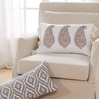 Thumbnail 4: Levtex Home Tamsin Grey Geometric Decorative Pillow 