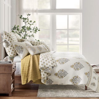 Thumbnail 4: Levtex Home Levtex Home Kamira Ochre Reversible Quilt & Sham Set 