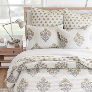 Thumbnail 3: Levtex Home Levtex Home Kamira Ochre Reversible Quilt & Sham Set 